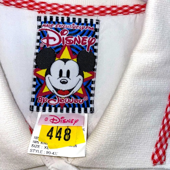 JouJou Disney Mickey Mouse XL Shirt  button up  Beaded Embrioidered Vintage - Picture 15 of 16